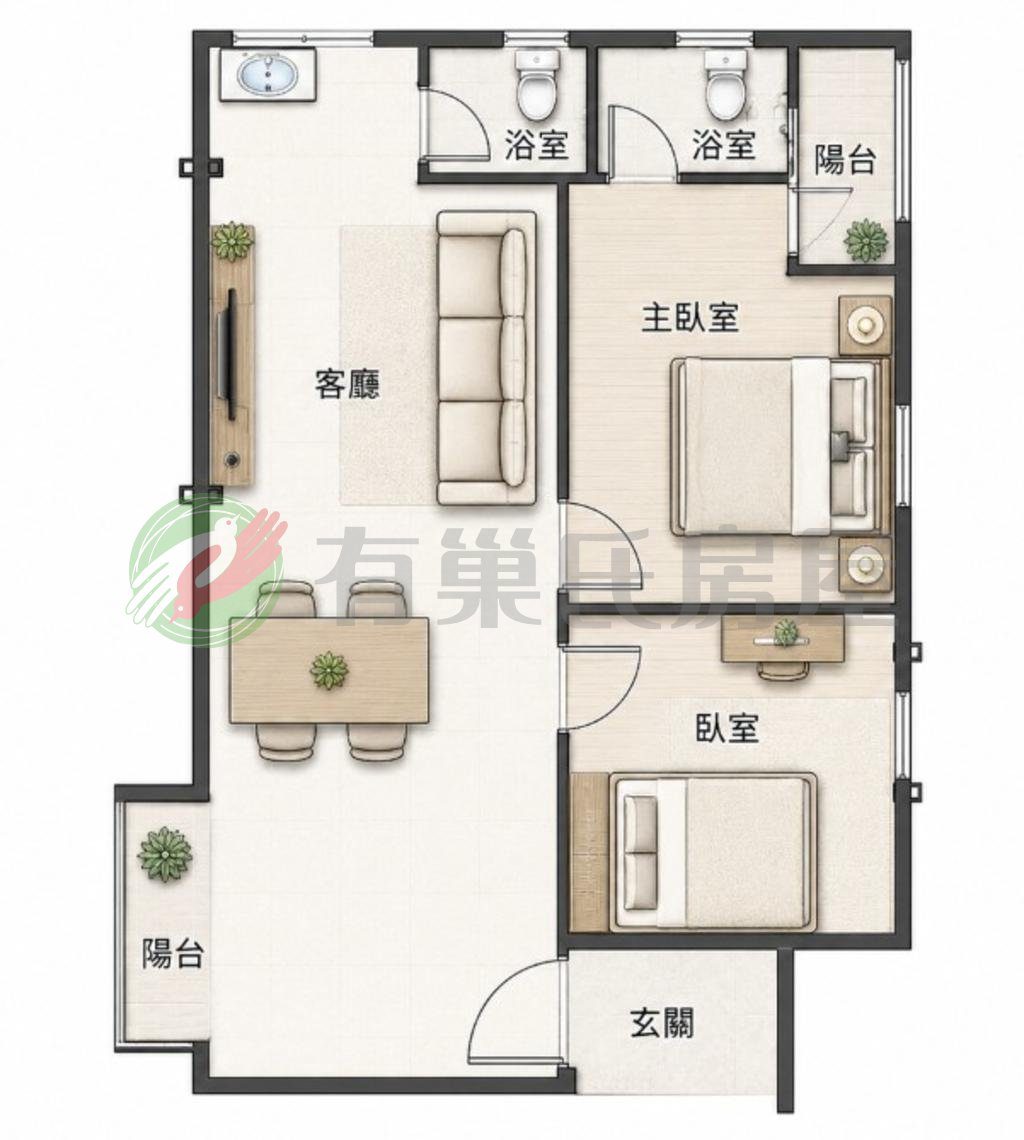 彰化溪湖全新清水模正兩房電梯公寓