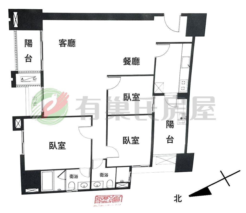 聯悅臻3+1房B1連號雙平車