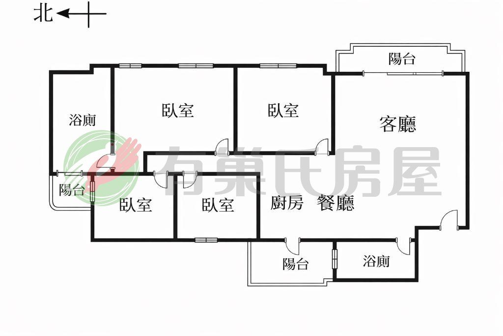 時代四季學區4房雙平車｜永久棟距雙面採光