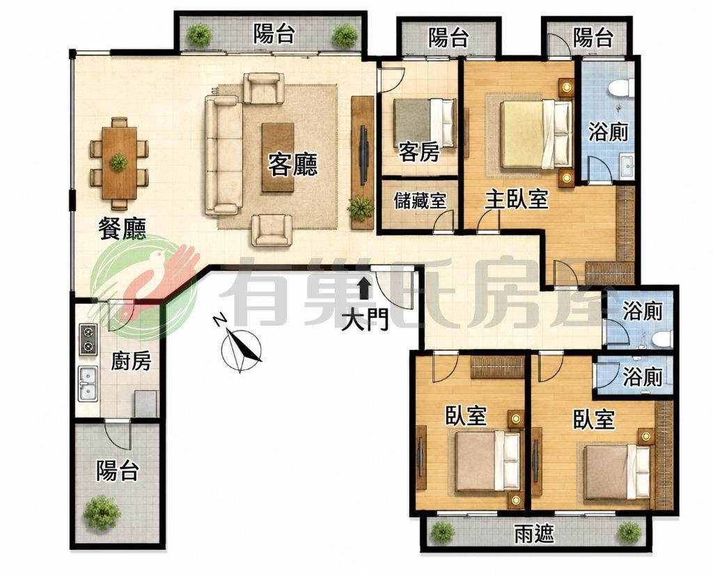 一層一戶｜國雄領域｜帝王戶｜四房雙車