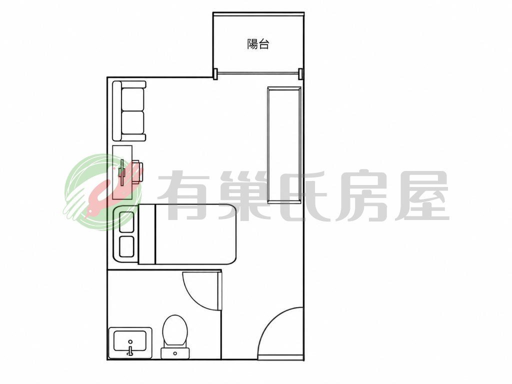 北區｜麗園道高樓層電梯陽台超值套房