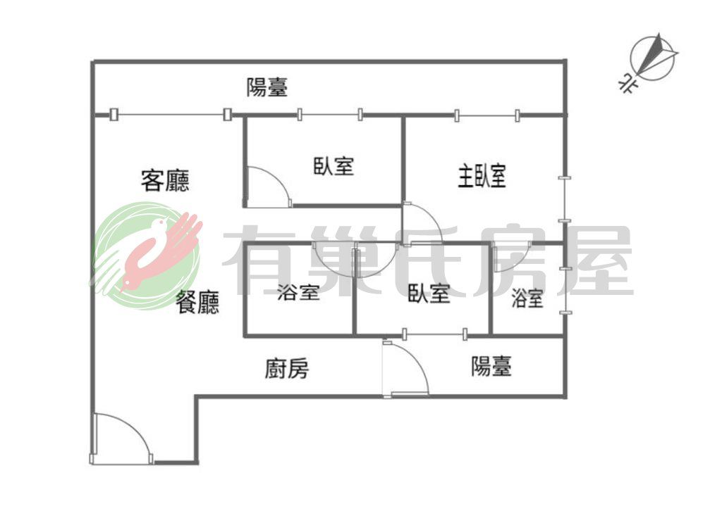 清水青雲賦3房平車1樓挑高採光戶