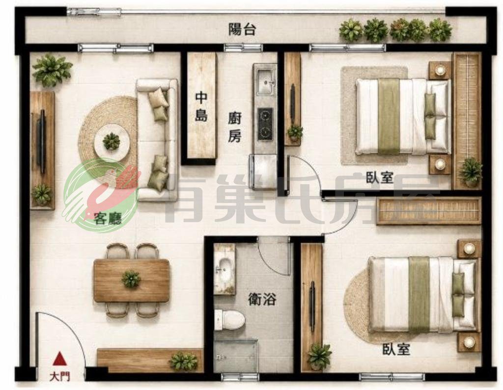 溪湖 富貴成臻 湖北國小旁 電梯公寓+2房平車