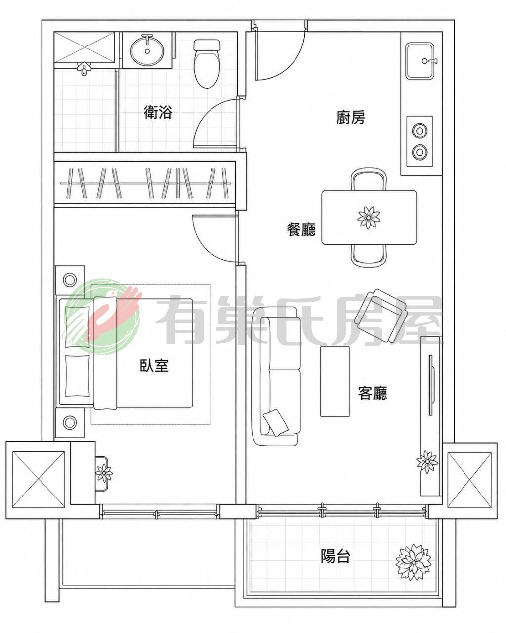 西屯逢甲101，一房一廳｜自住收租都適合